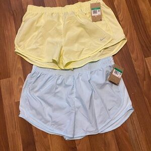 Nike Women's Athletic Shorts in Yellow and Light Blue